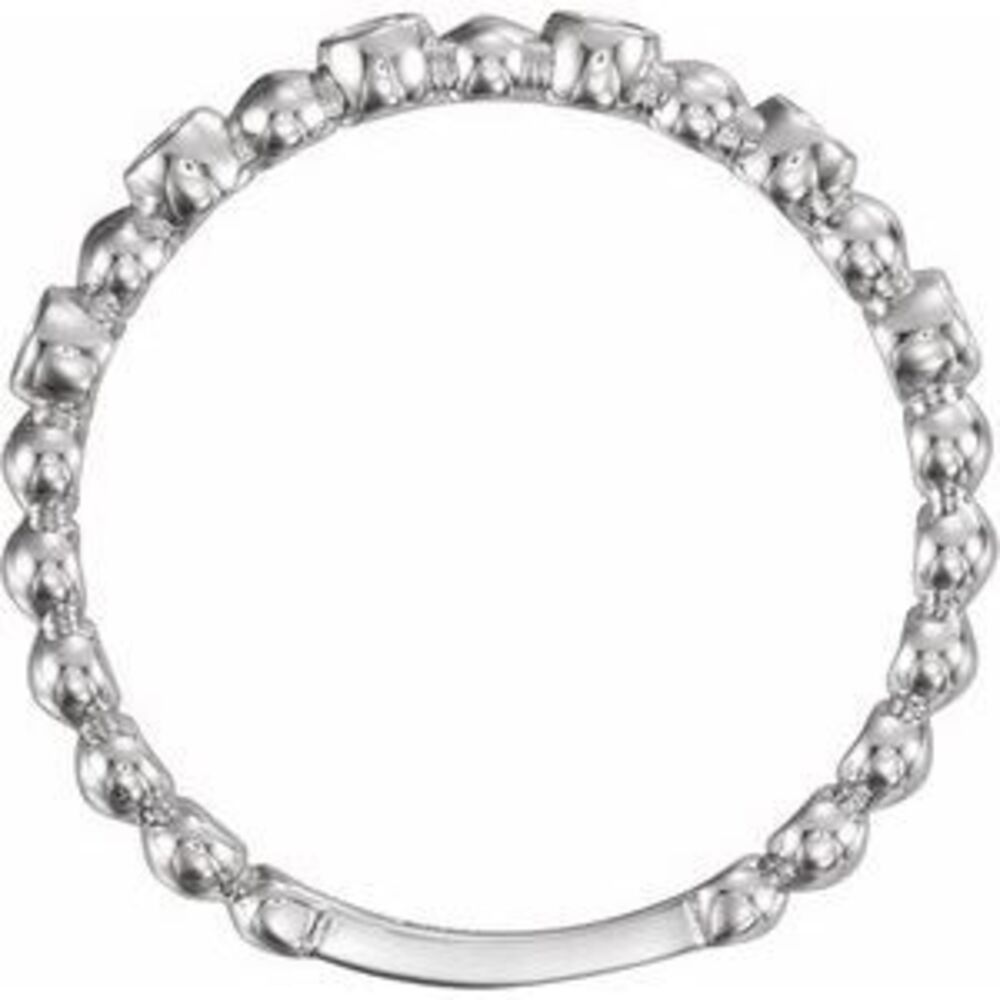 Sterling Silver 1.75 Mm Round Stackable Bead Ring - image 2